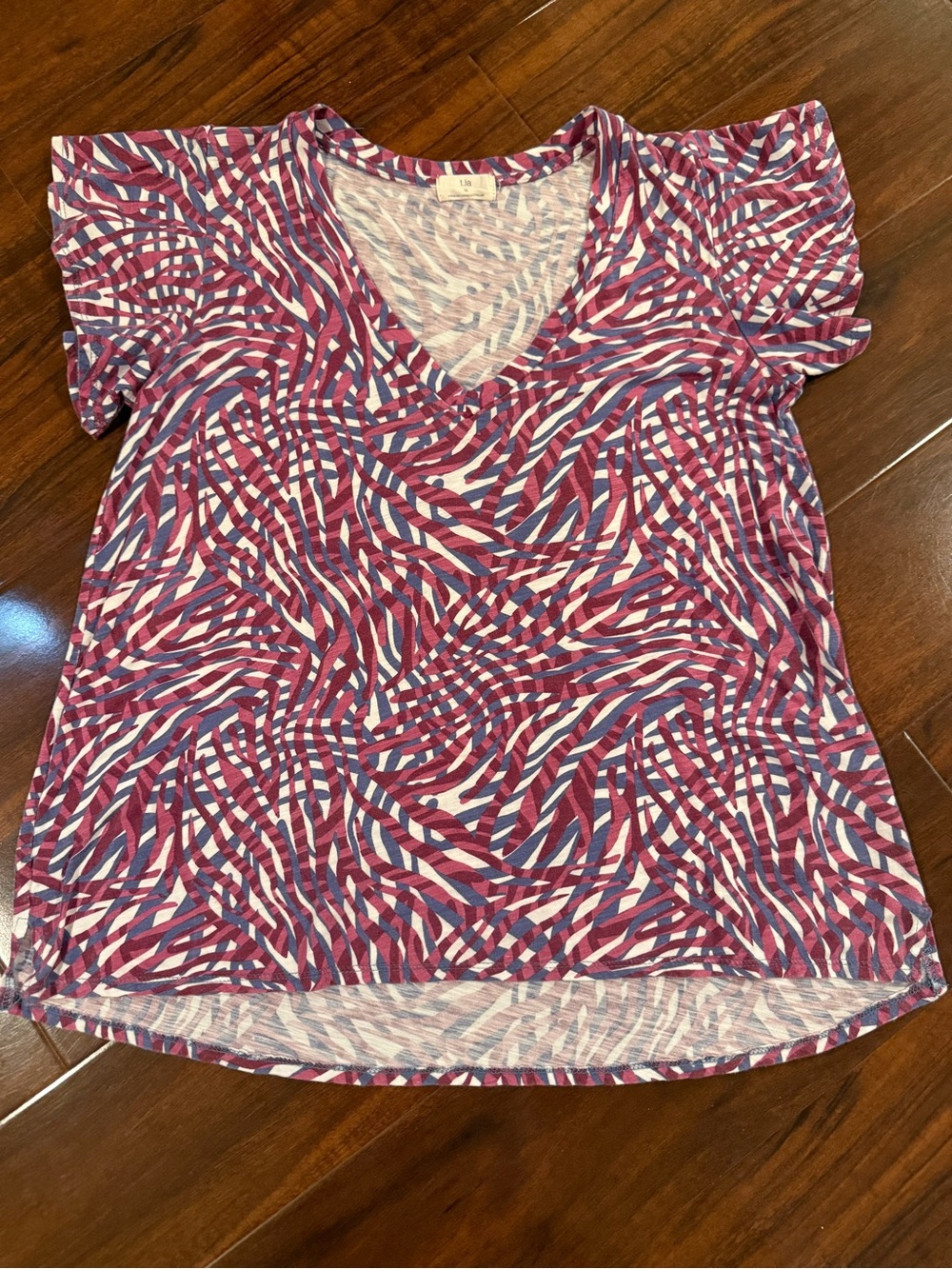 TLA flutter sleeve top via Anthropologie